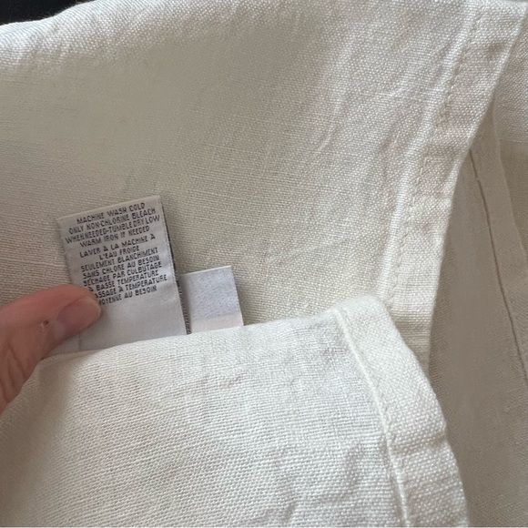 Set of 2 William Sonoma linen napkins, off-white, NWOT - Picture 2 of 5
